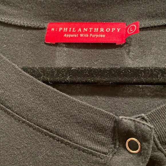 Philanthropy Henley Jumpsuit with Tie Waist - Picture 6 of 7